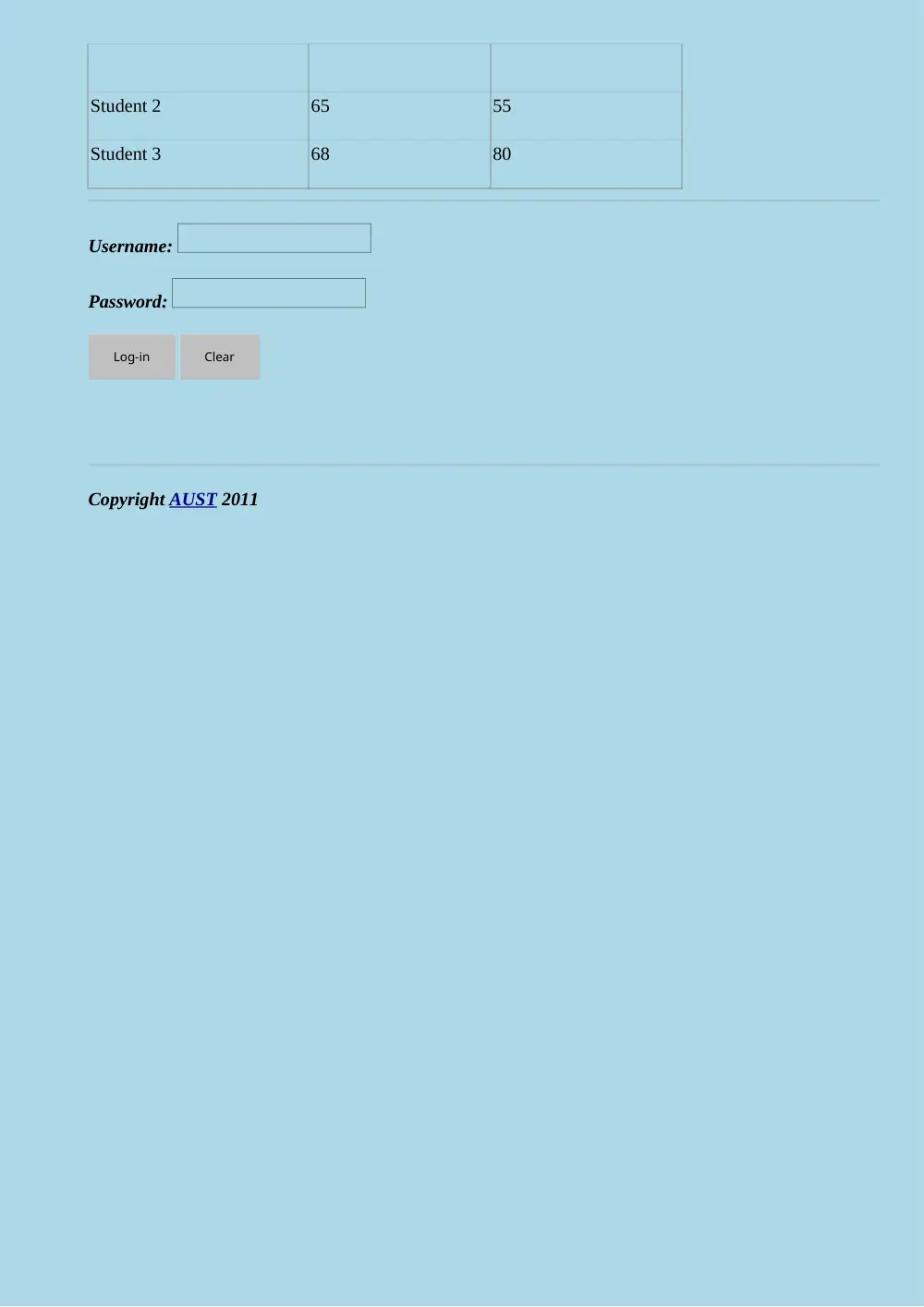 CSI 201 Code, Spring 2011, page 2