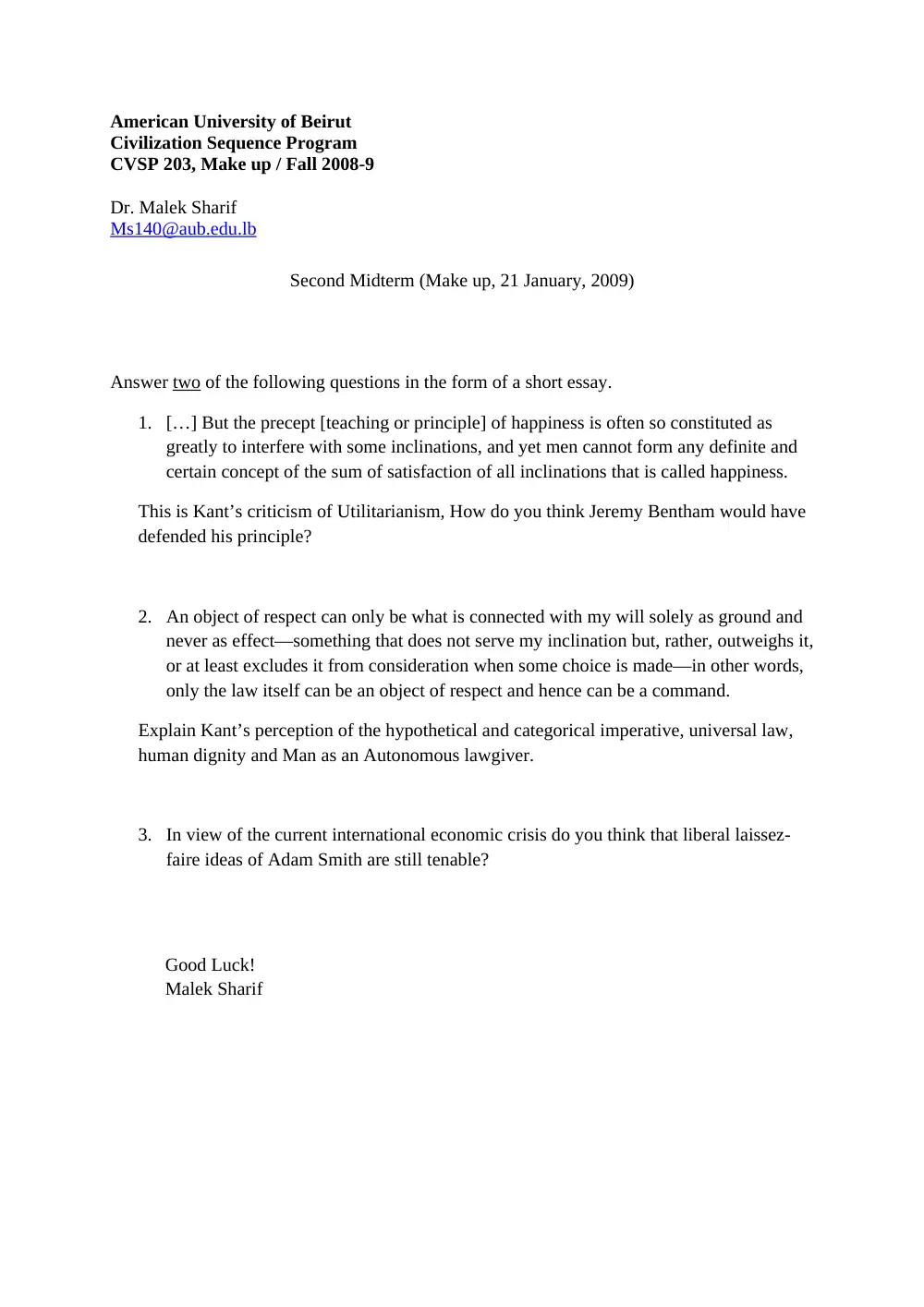 CVSP 203 Final, Fall 2008, page 1