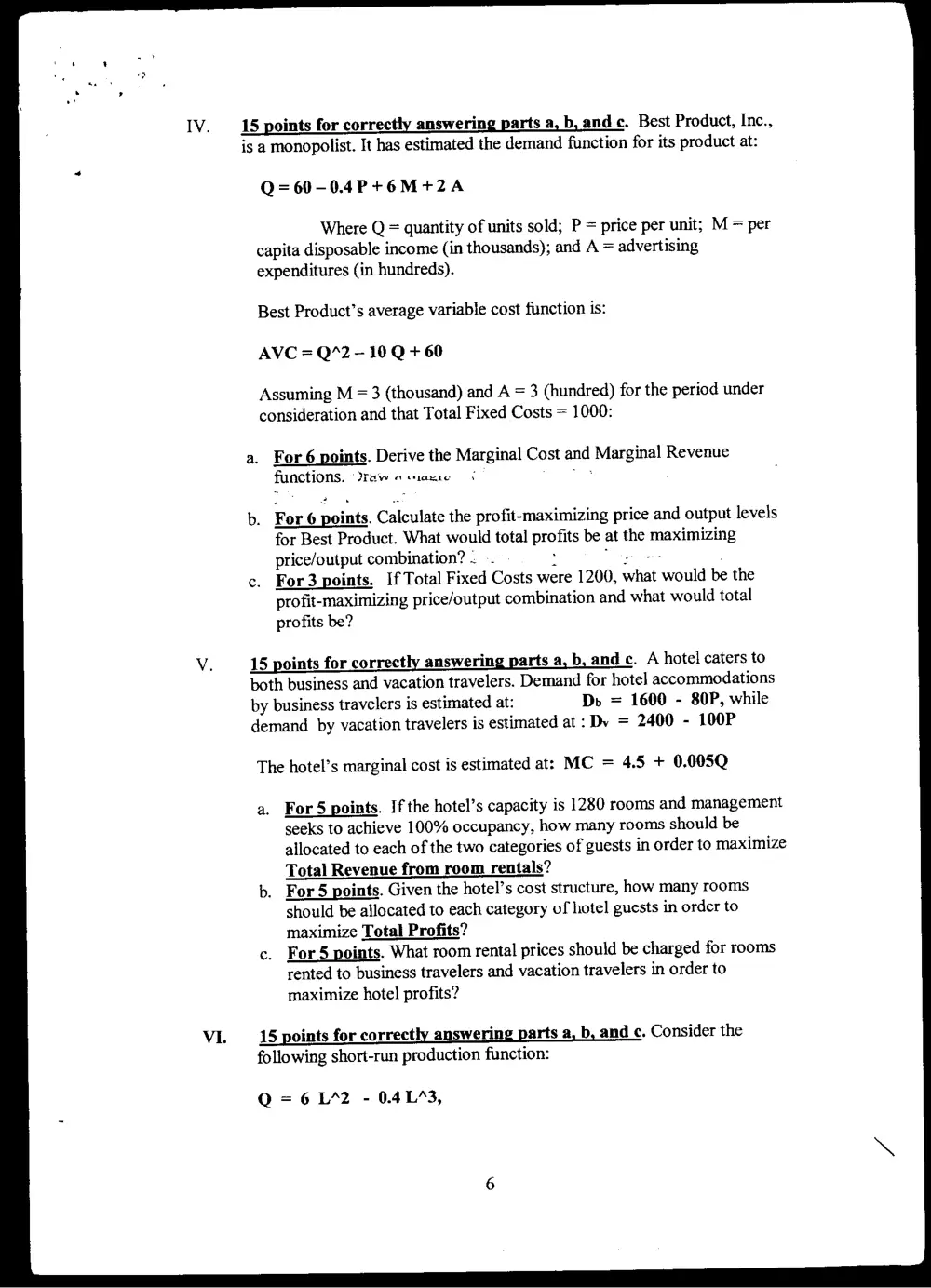 BUSS 230 Final, Fall 2003, page 6