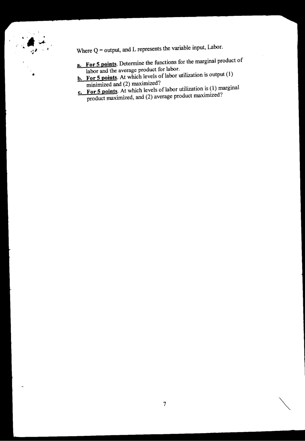 BUSS 230 Final, Fall 2003, page 7