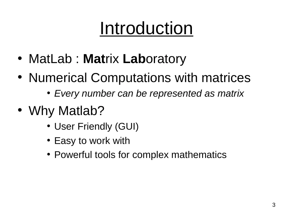 CSC 422 Tutorial MATLAB I, Spring 2012, page 3