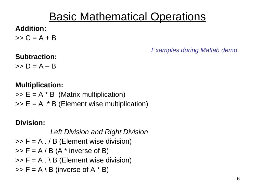 CSC 422 Tutorial MATLAB I, Spring 2012, page 6