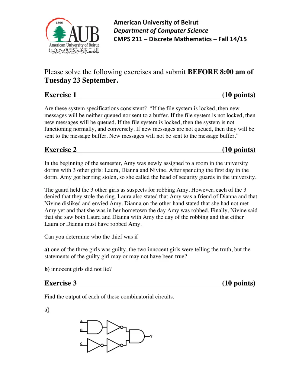 CMPS 211 Homework Assignment 2, Fall 2014, page 1