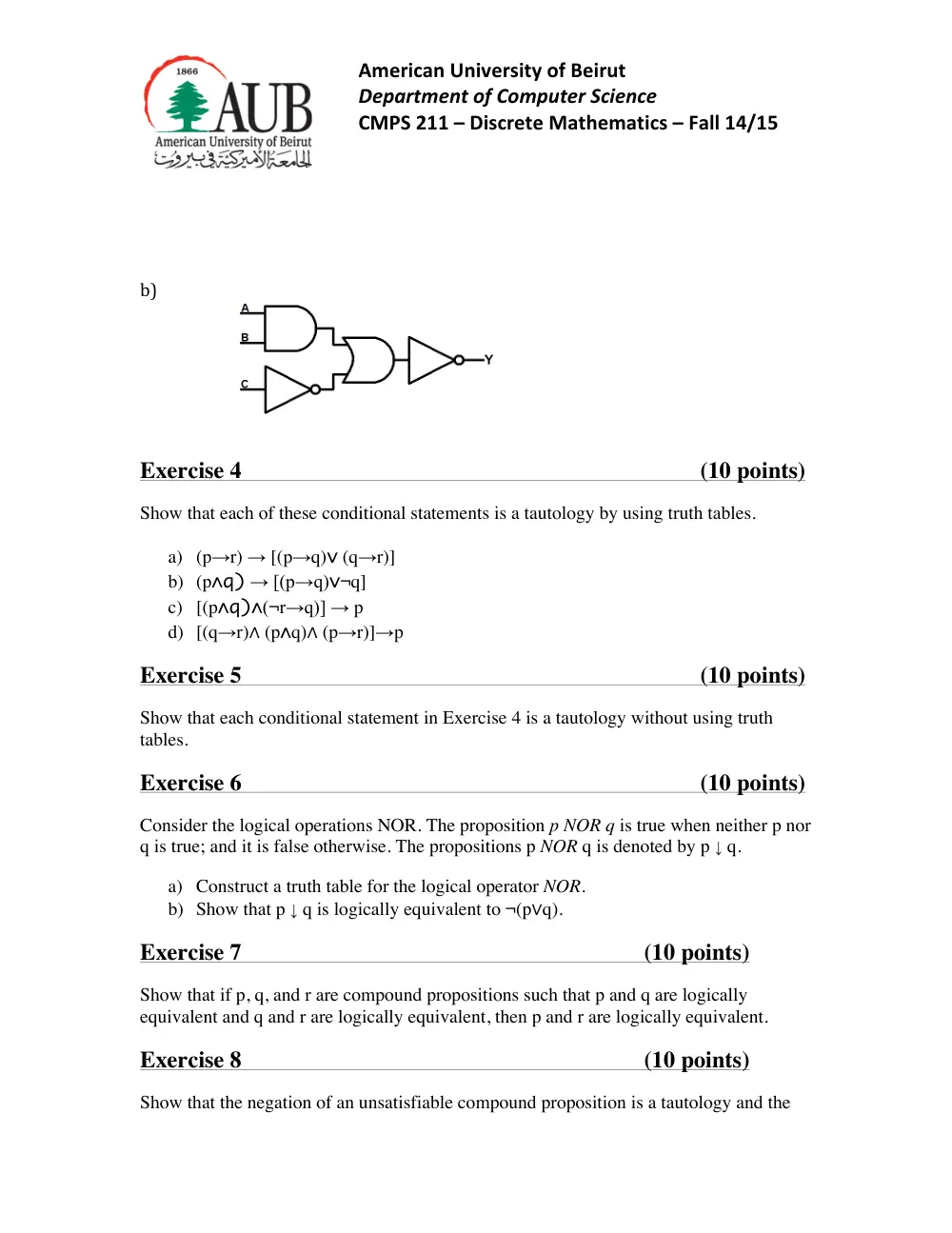 CMPS 211 Homework Assignment 2, Fall 2014, page 2