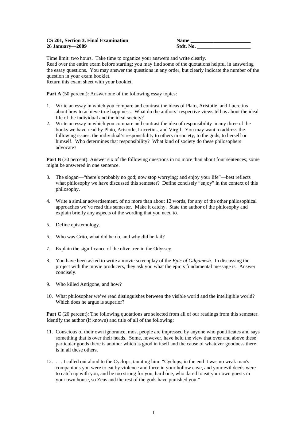 CVSP 201 Final, Fall 2008, page 1