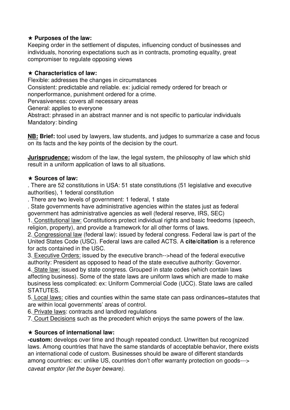 BUSS 211 Notes, Fall 2011, page 2