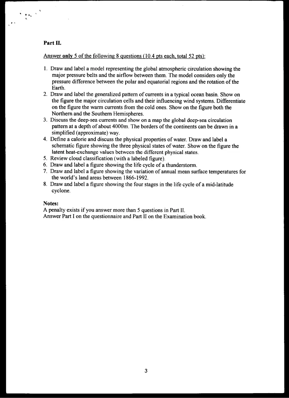 GEOL 102 Final, Spring 2000, page 3