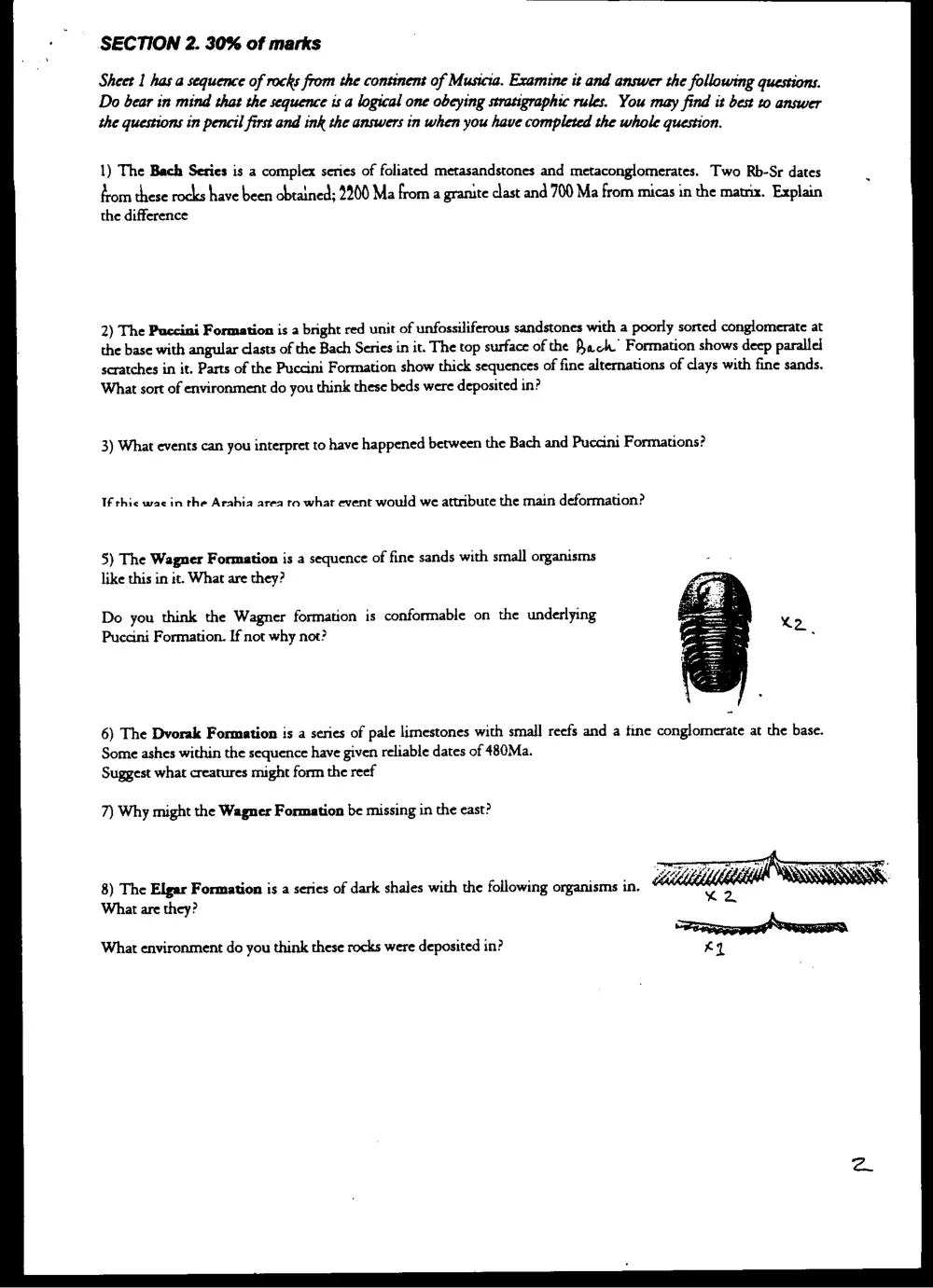 GEOL 202 Final, Spring 1997, page 2