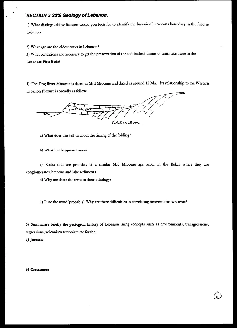 GEOL 202 Final, Spring 1997, page 5