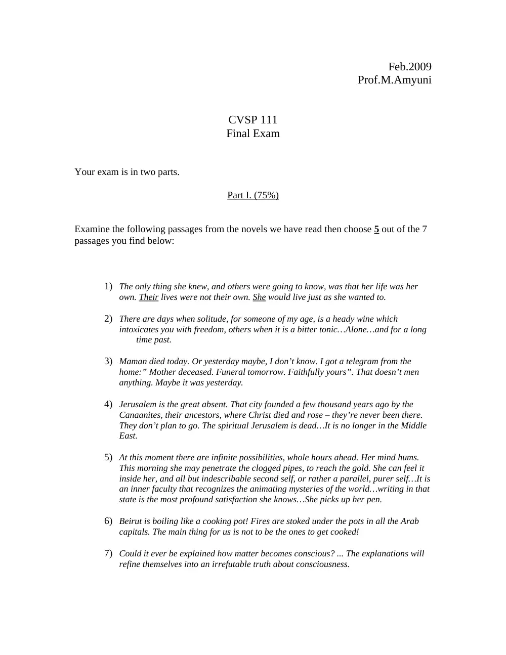 CVSP 111 Final, Fall 2008, page 1