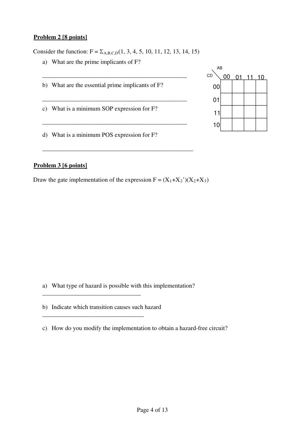 EECE 320 Exam, Fall 2004, page 4