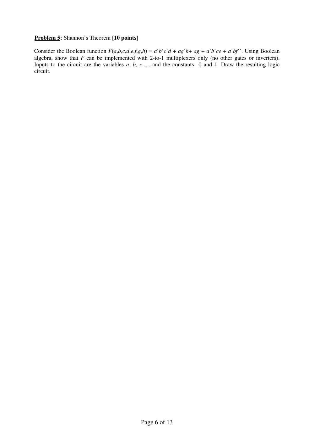 EECE 320 Exam, Fall 2004, page 6