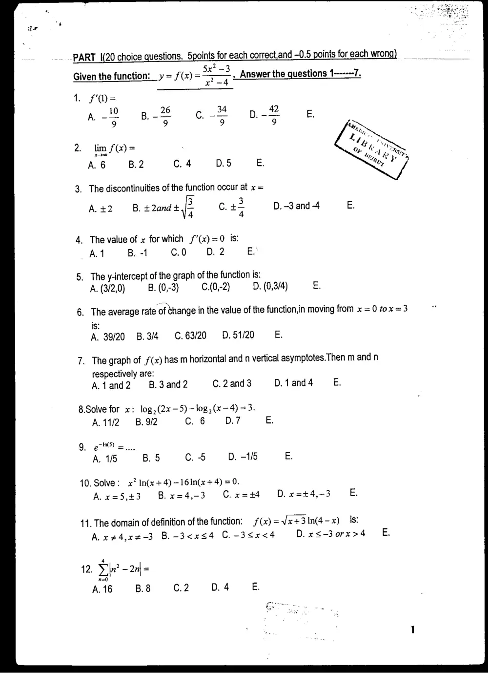 MATH 203 Final, Fall 2001, page 2