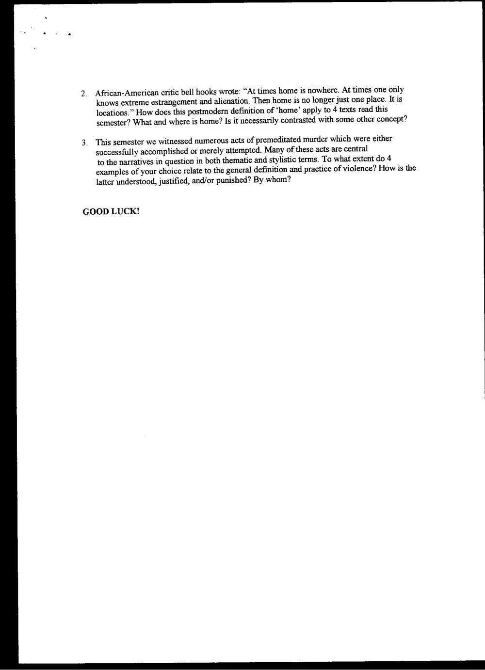 ENG 223 Final, Spring 2001, page 2