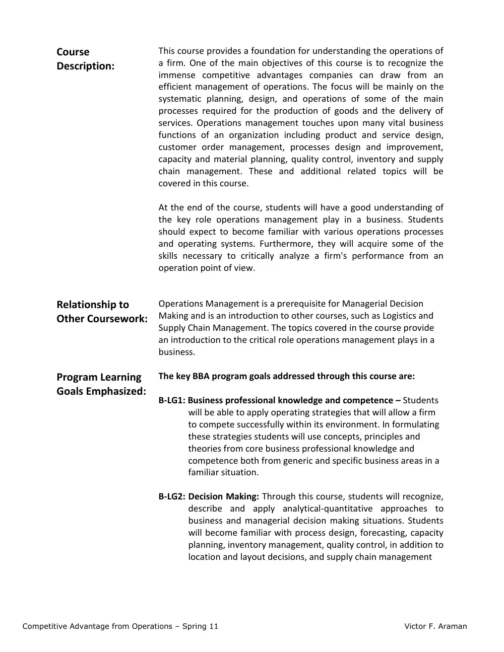 DCSN 200 Syllabus, Spring 2011, page 2