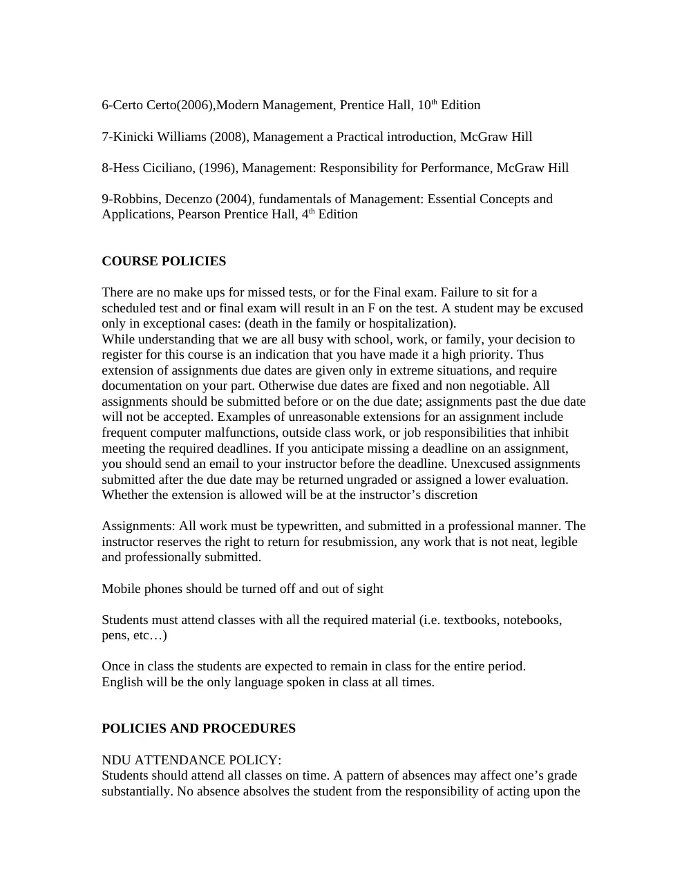 BAD 201 Syllabus, Fall 2012, page 4