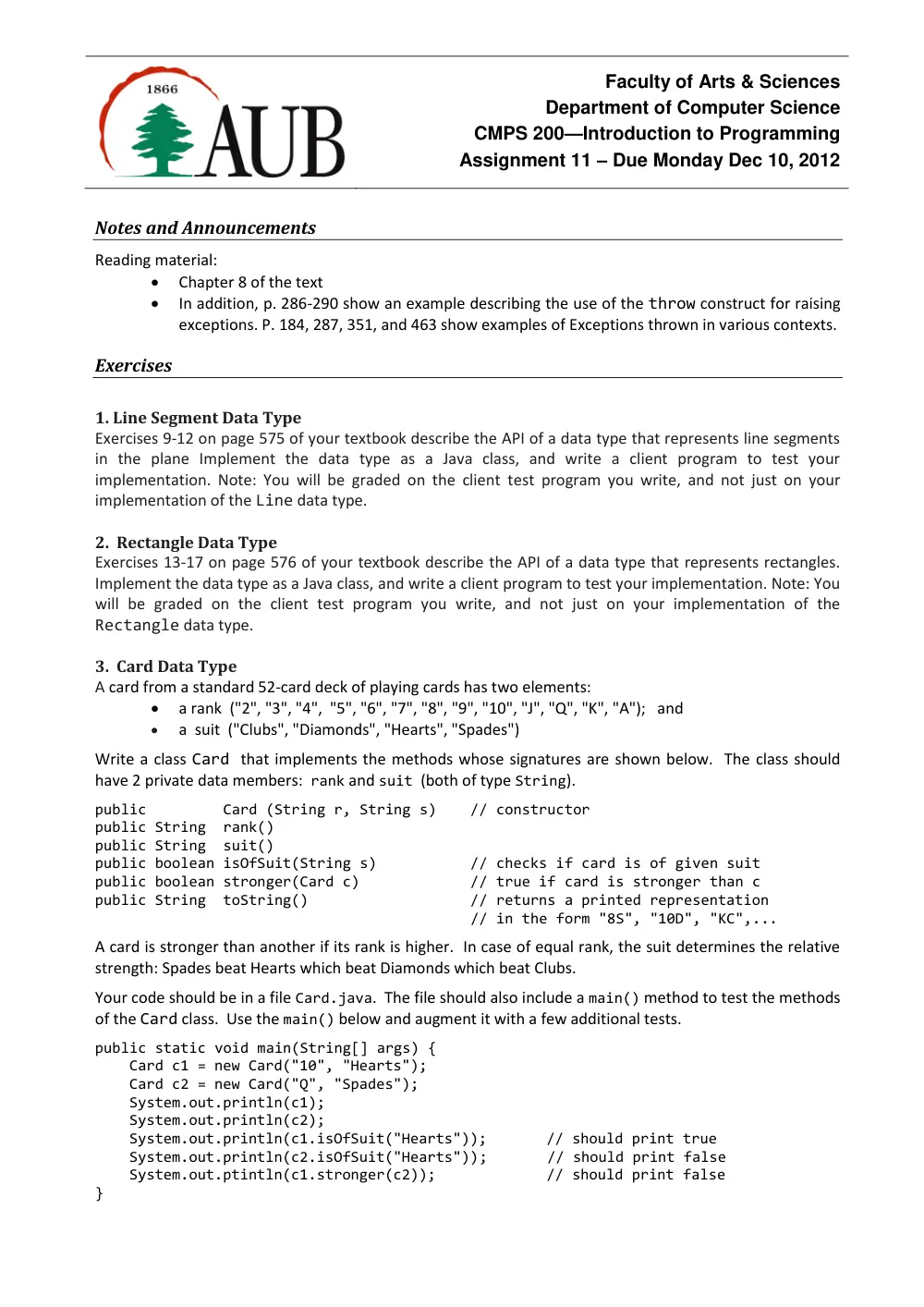 CMPS 200 Homework Assignment 11, Fall 2012, page 1