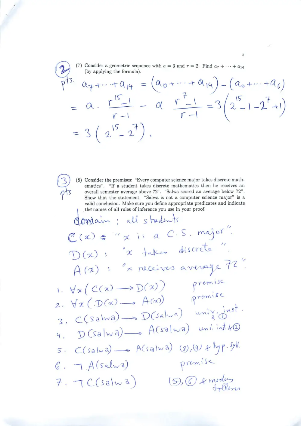 MATH 211 Exam 1 With Solution, Spring 2013, page 5