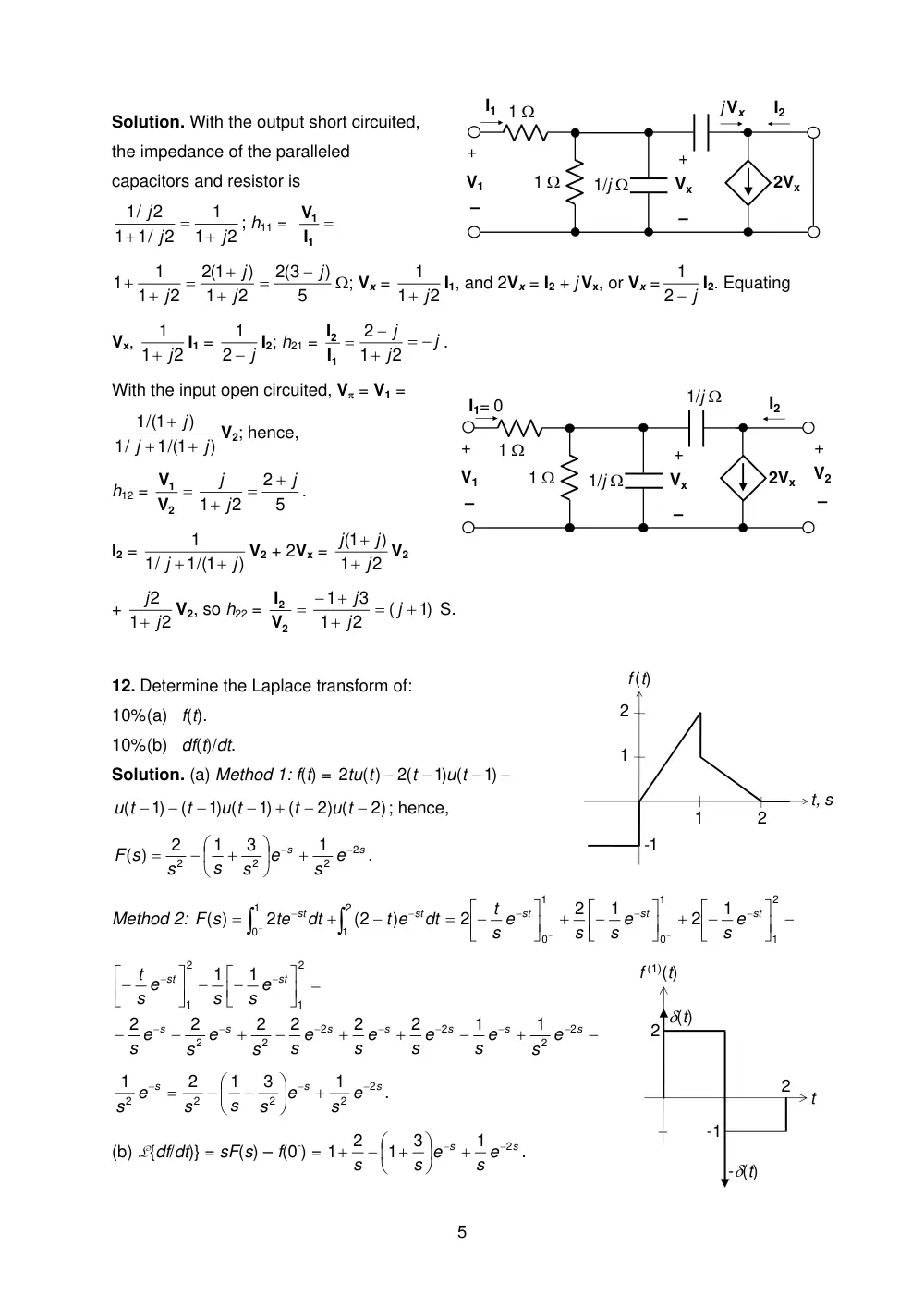 EECE 290 Exam with Solution, Spring 2011, page 5