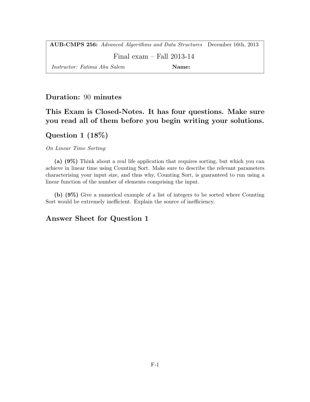 CMPS 256 Final, Fall 2013, page 1