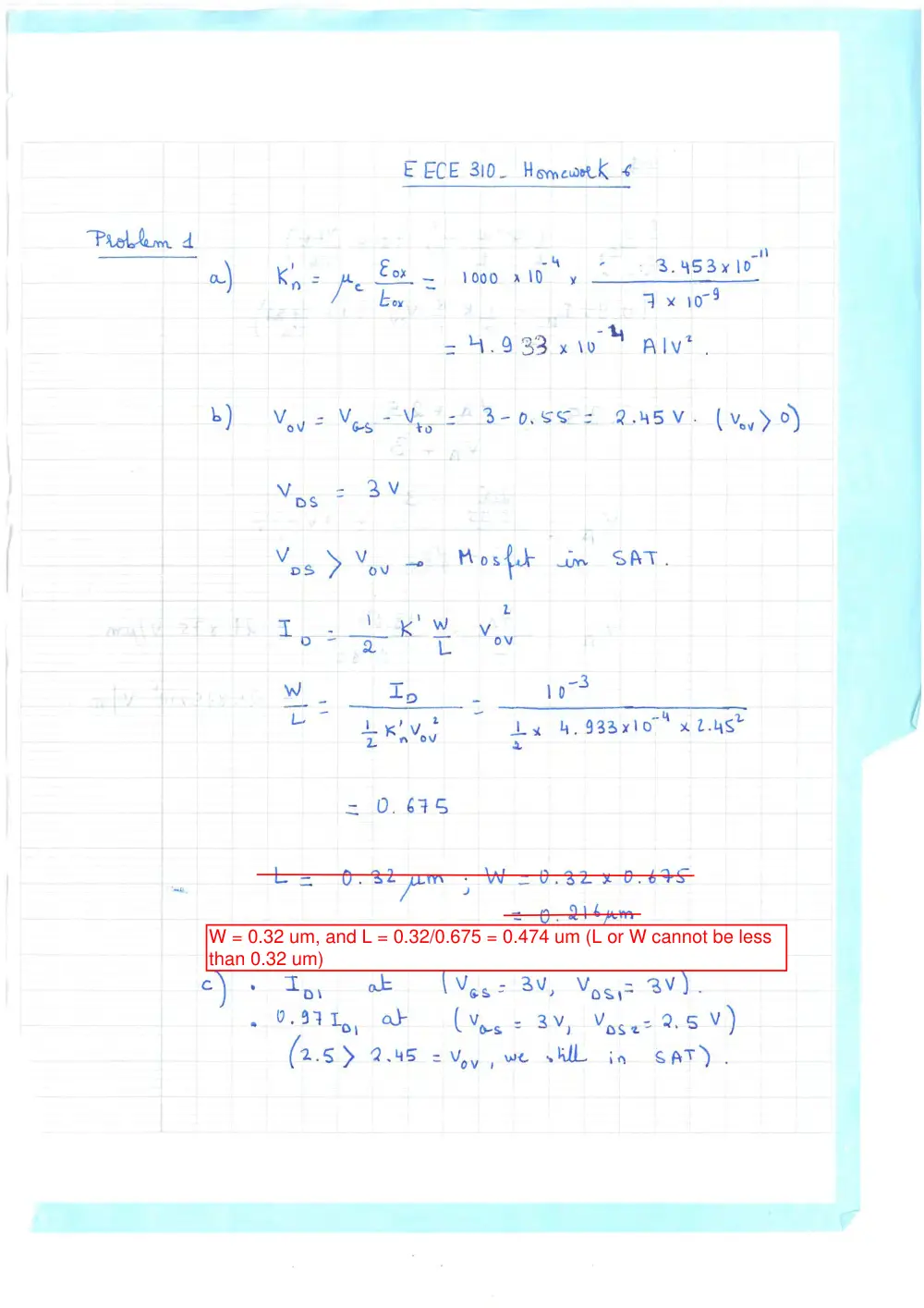 EECE 310 Homework 6 Solution, Fall 2011, page 1