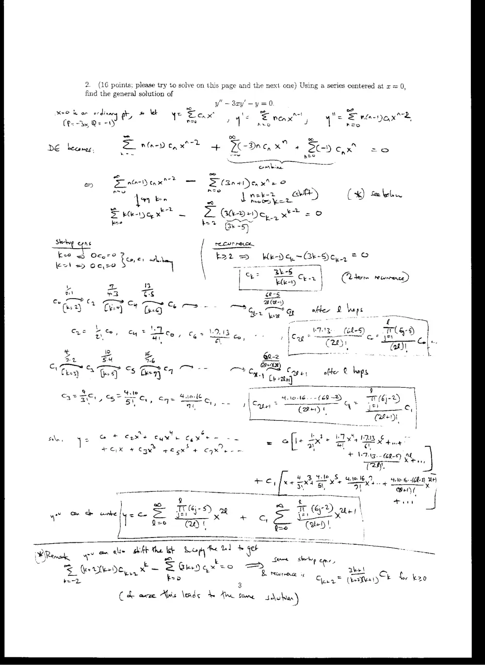 MATH 202 Exam 2 with Solution, Spring 2006, page 2