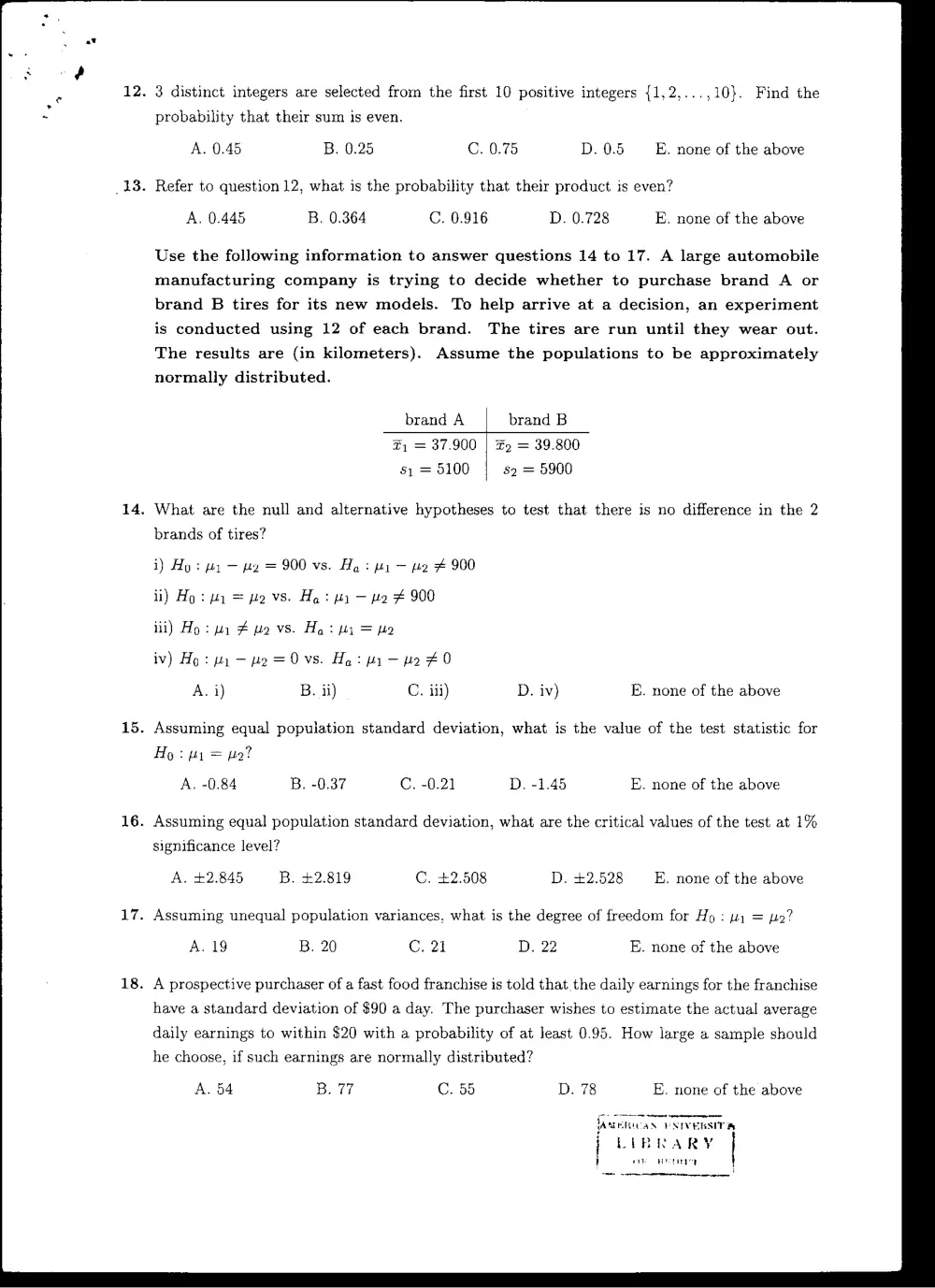 STAT 210 Final, Fall 2004, page 3