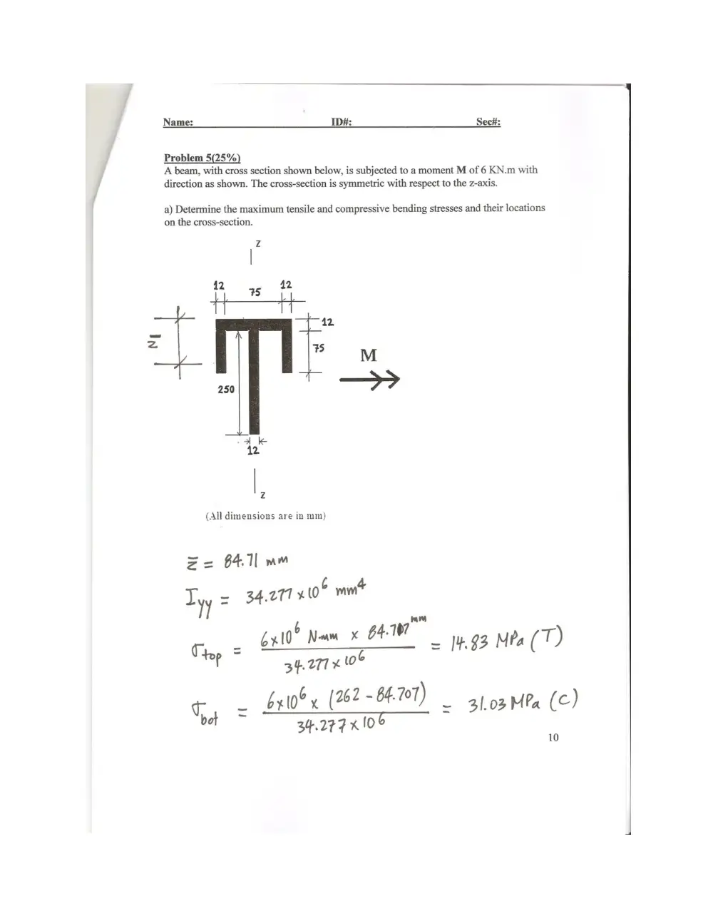 MECH 320 Midterm, Spring 2012, page 5