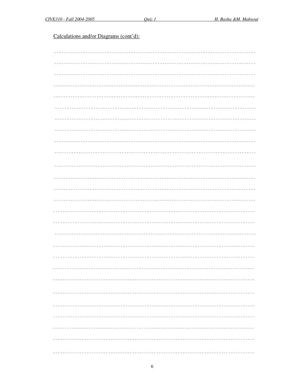CIVE 310 Exam 1, Fall 2004, page 6