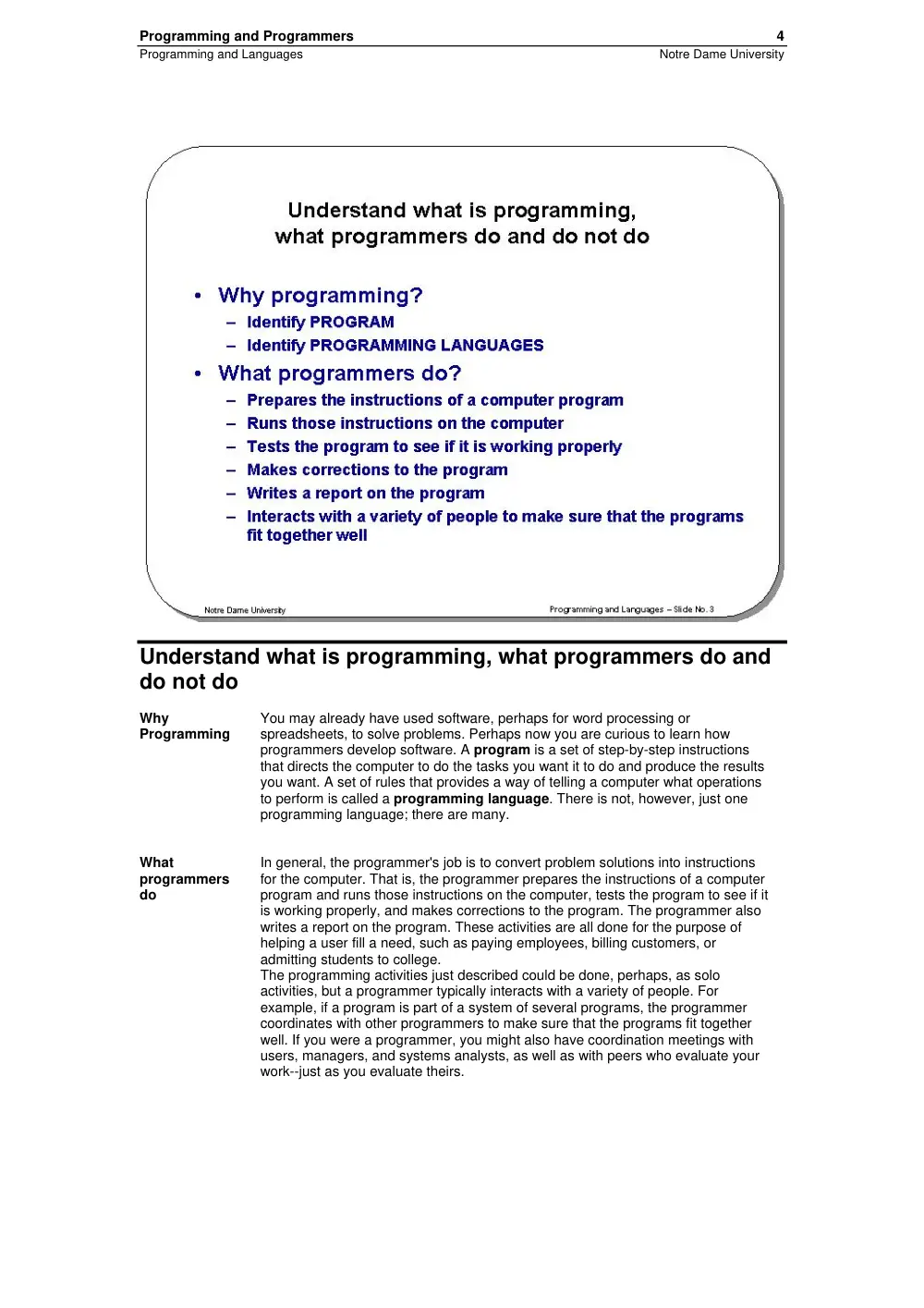 CSC 201 Chapter 16- Programming and Languages, Spring 2007, page 4