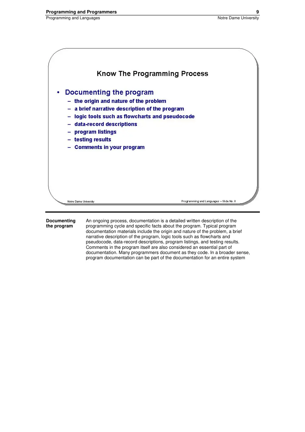 CSC 201 Chapter 16- Programming and Languages, Spring 2007, page 9