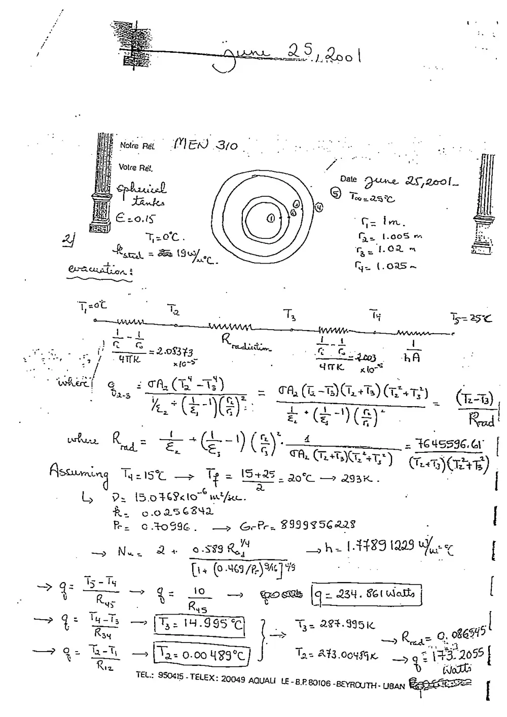 MEN 310 Final with Solution, Spring 2001, page 4