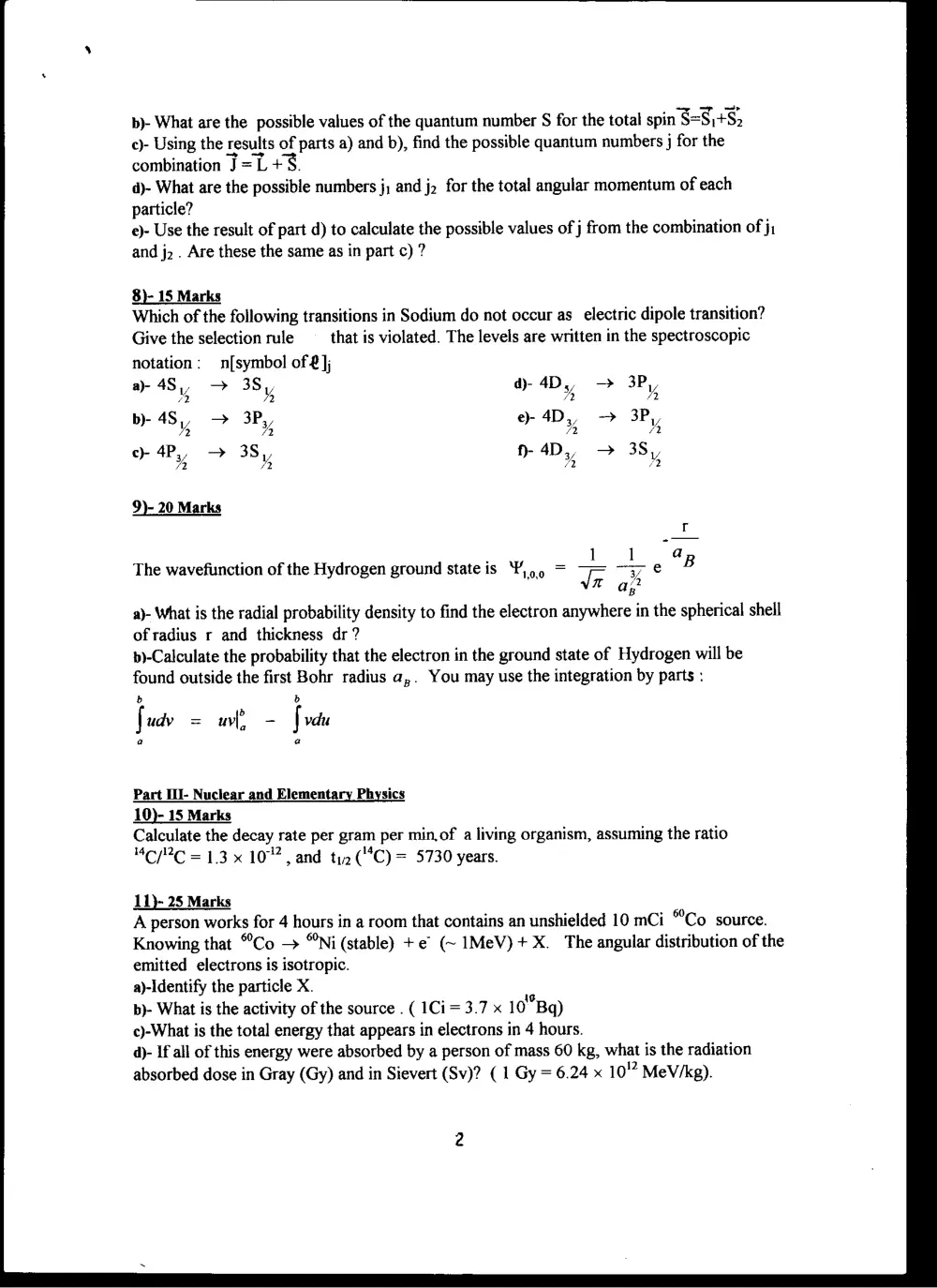 PHYS 212 Final, Fall 1996, page 2