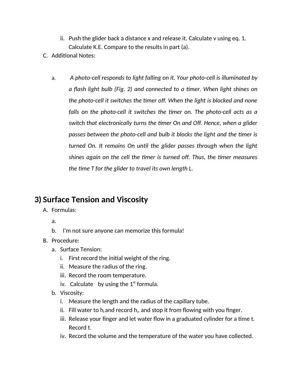 PHYS 210L Notes, Fall 2011, page 2