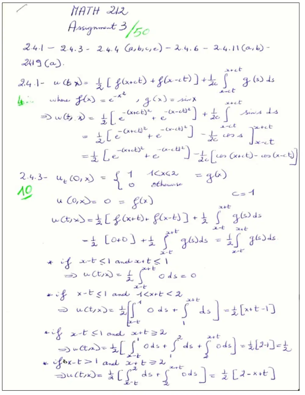 MATH 212 Homework Assignment 3 Solutions, Fall 2016, page 1