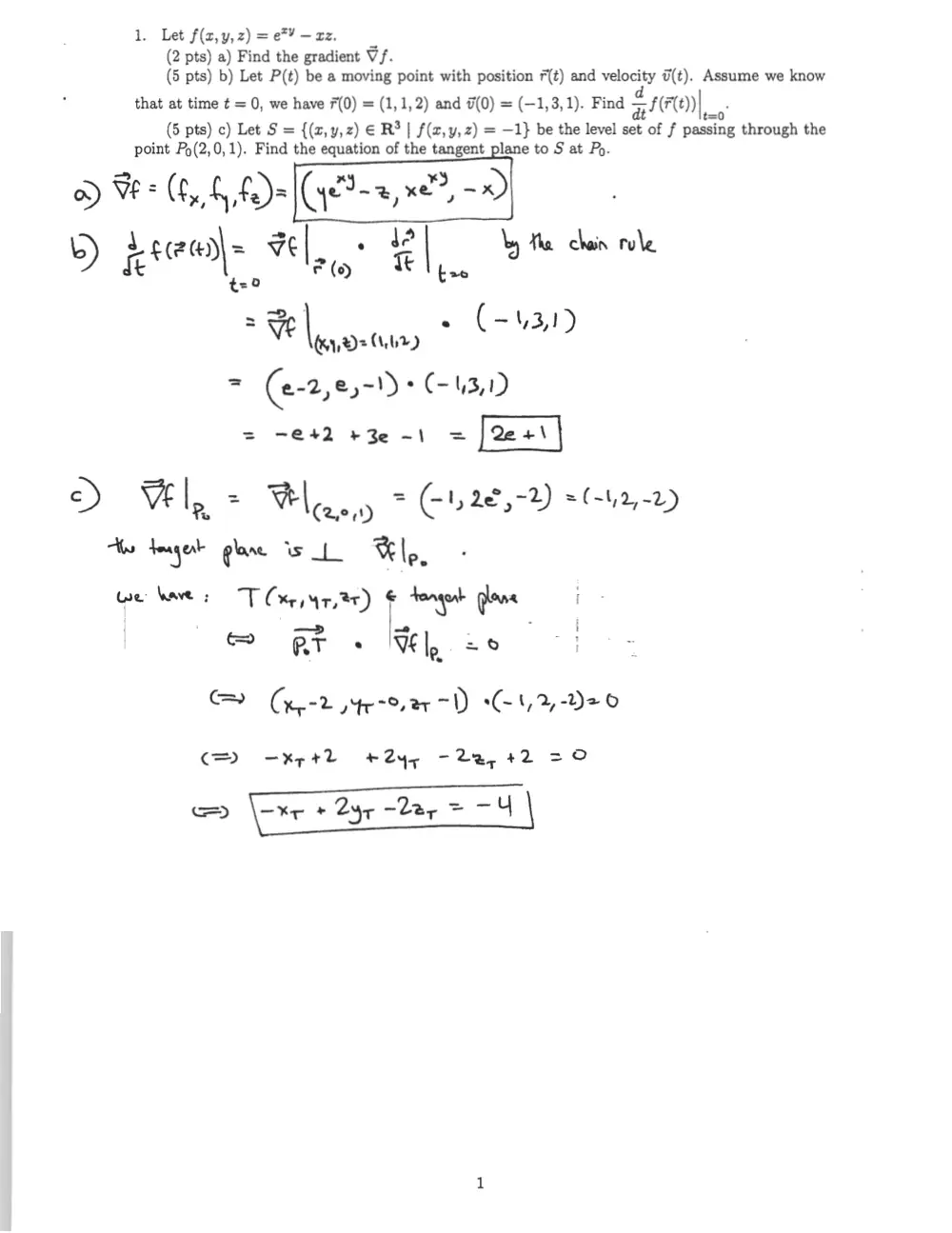 MATH 201 Exam 2 With Solution, Fall 2008, page 3