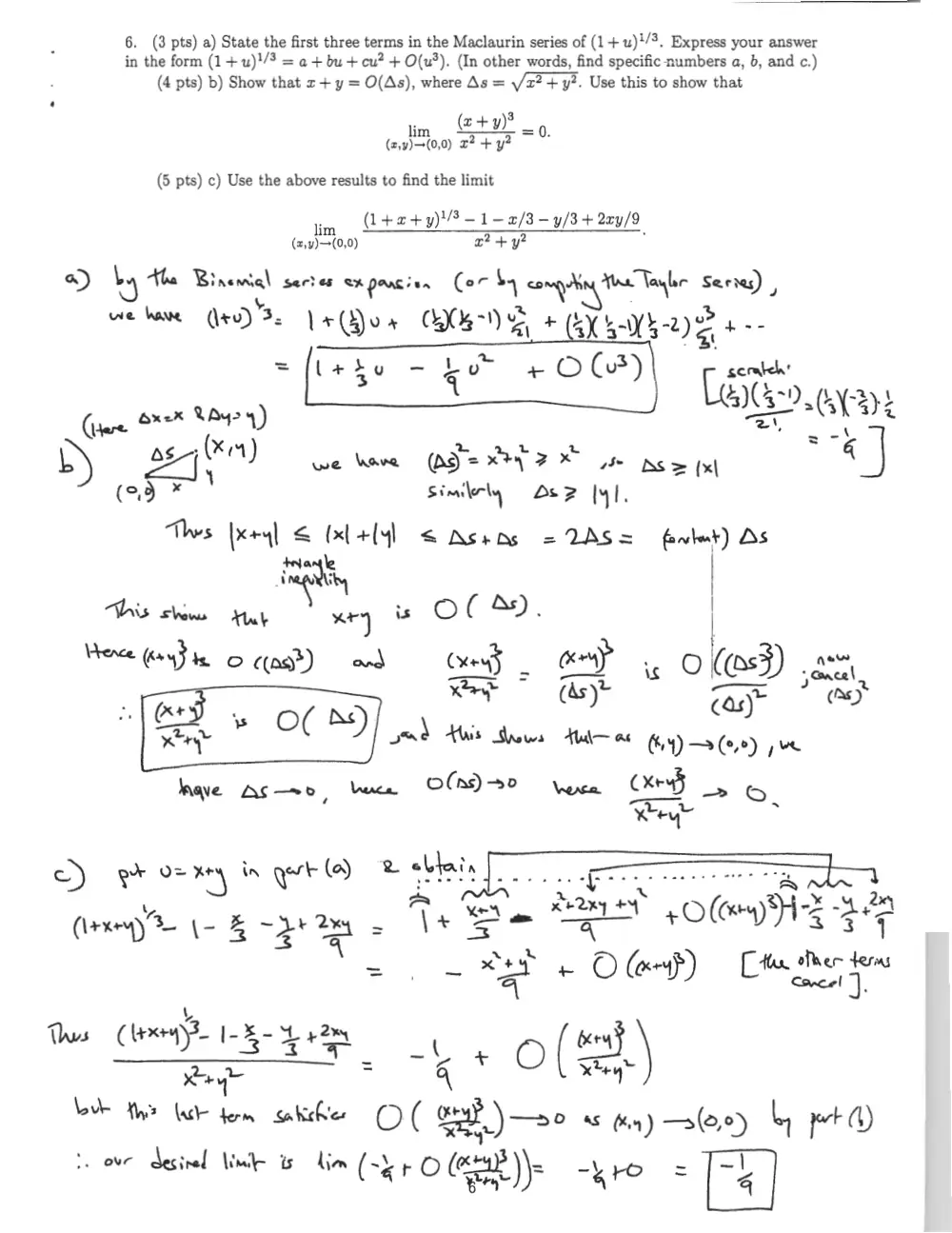 MATH 201 Exam 2 With Solution, Fall 2008, page 8
