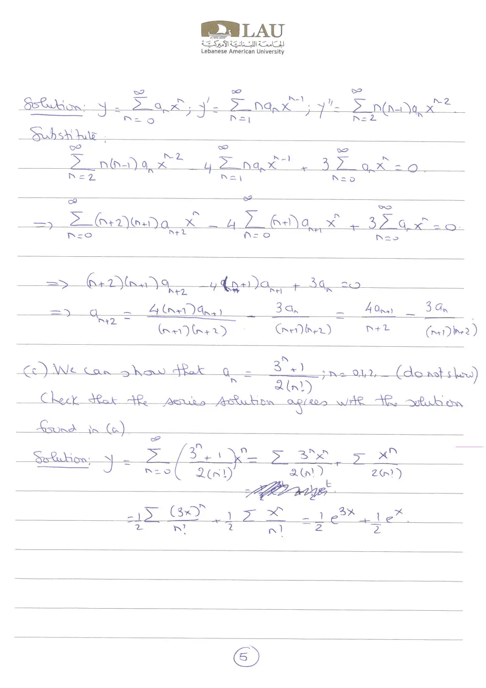 MTH 304 Final Sample Questions with Solution, Spring 2014, page 5