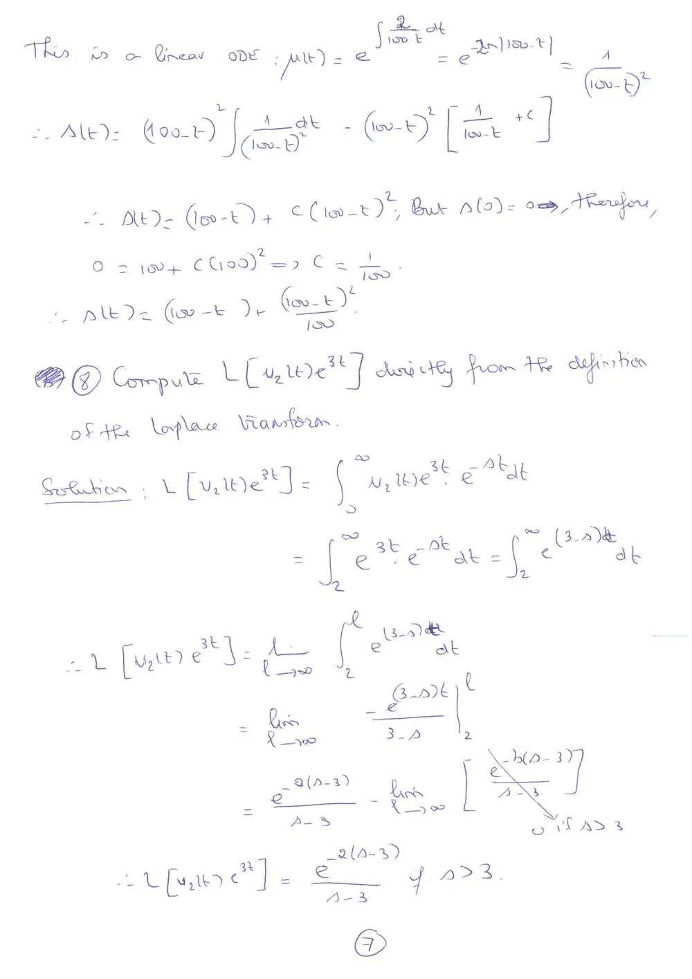 MTH 304 Final Sample Questions with Solution, Spring 2014, page 7