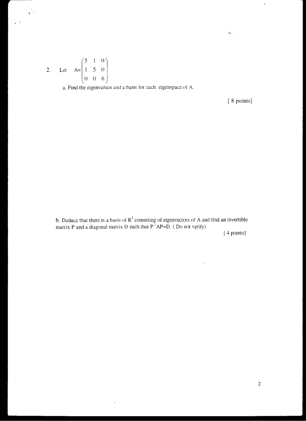 MATH 219 Final, Spring 2001, page 2