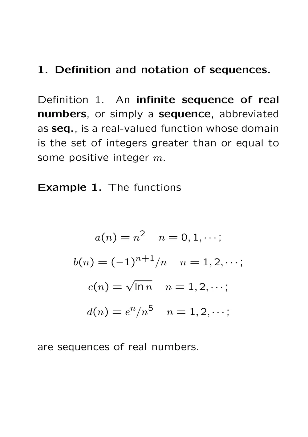 MATH 201 Chapter 11 Summary with Examples, Fall 2011, page 2