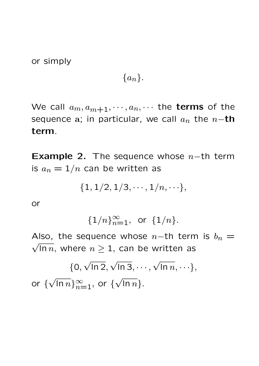 MATH 201 Chapter 11 Summary with Examples, Fall 2011, page 4