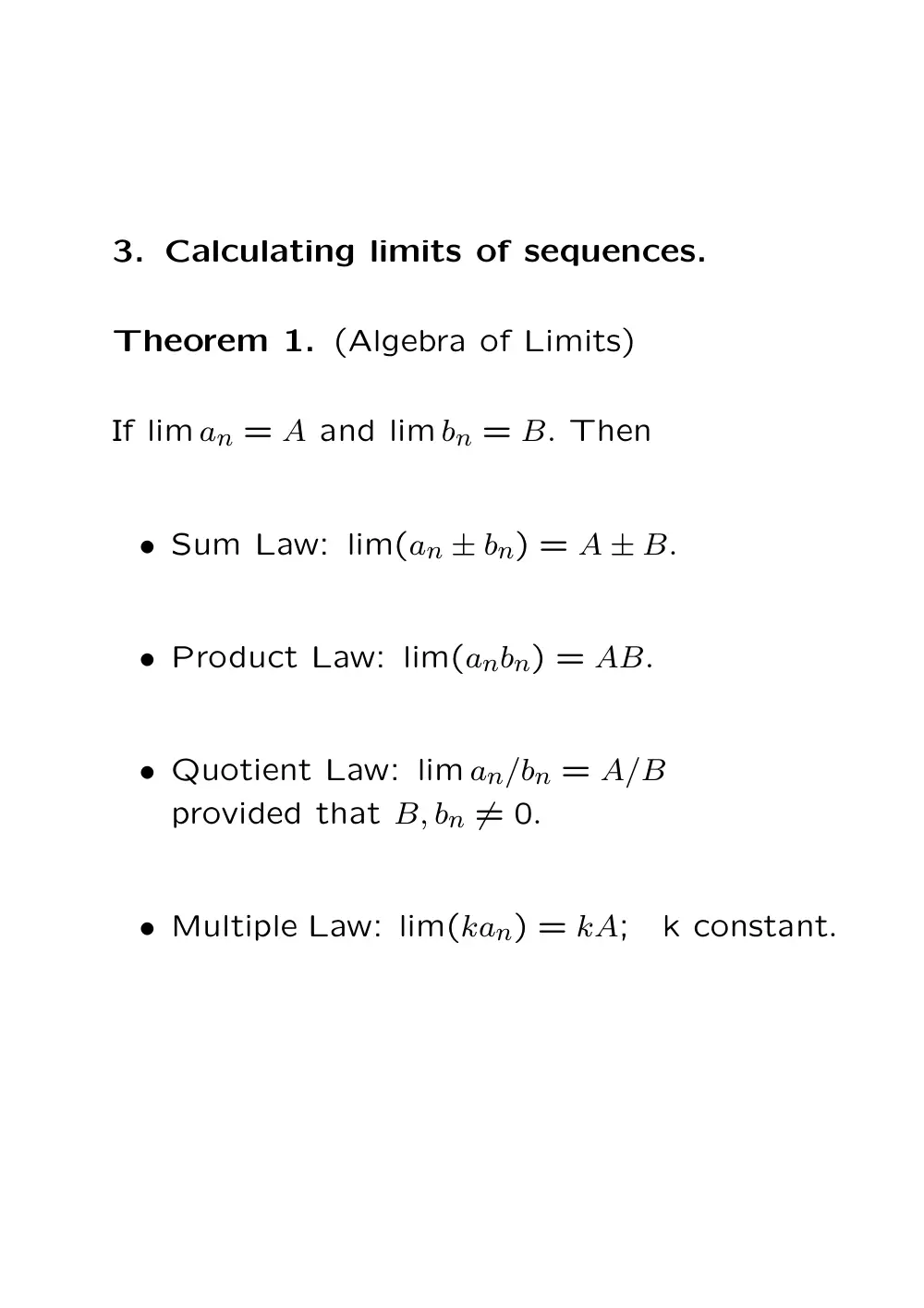MATH 201 Chapter 11 Summary with Examples, Fall 2011, page 9