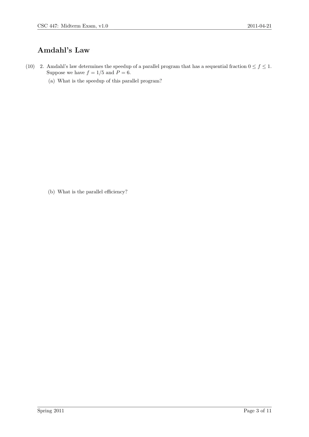 CSC 447 Midterm, Spring 2012, page 3