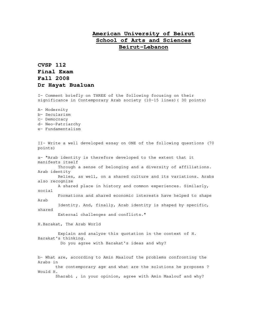 CVSP 112 Final, Fall 2007, page 1