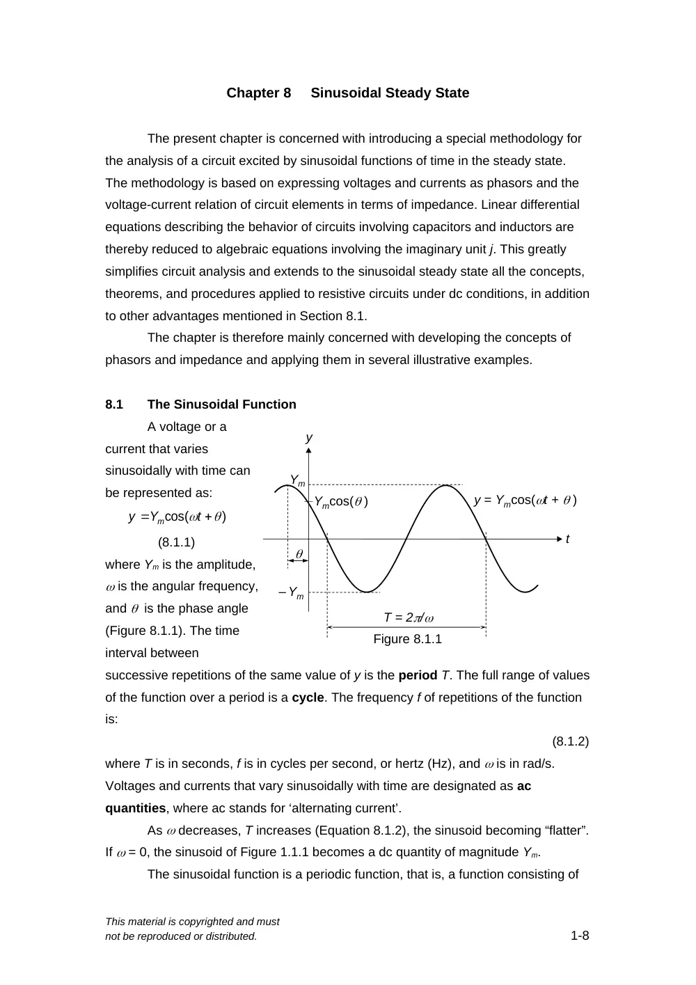 EECE 210 Chapter Uploading Chapter 08 Sinusoidal Steady, Spring 2015, page 1