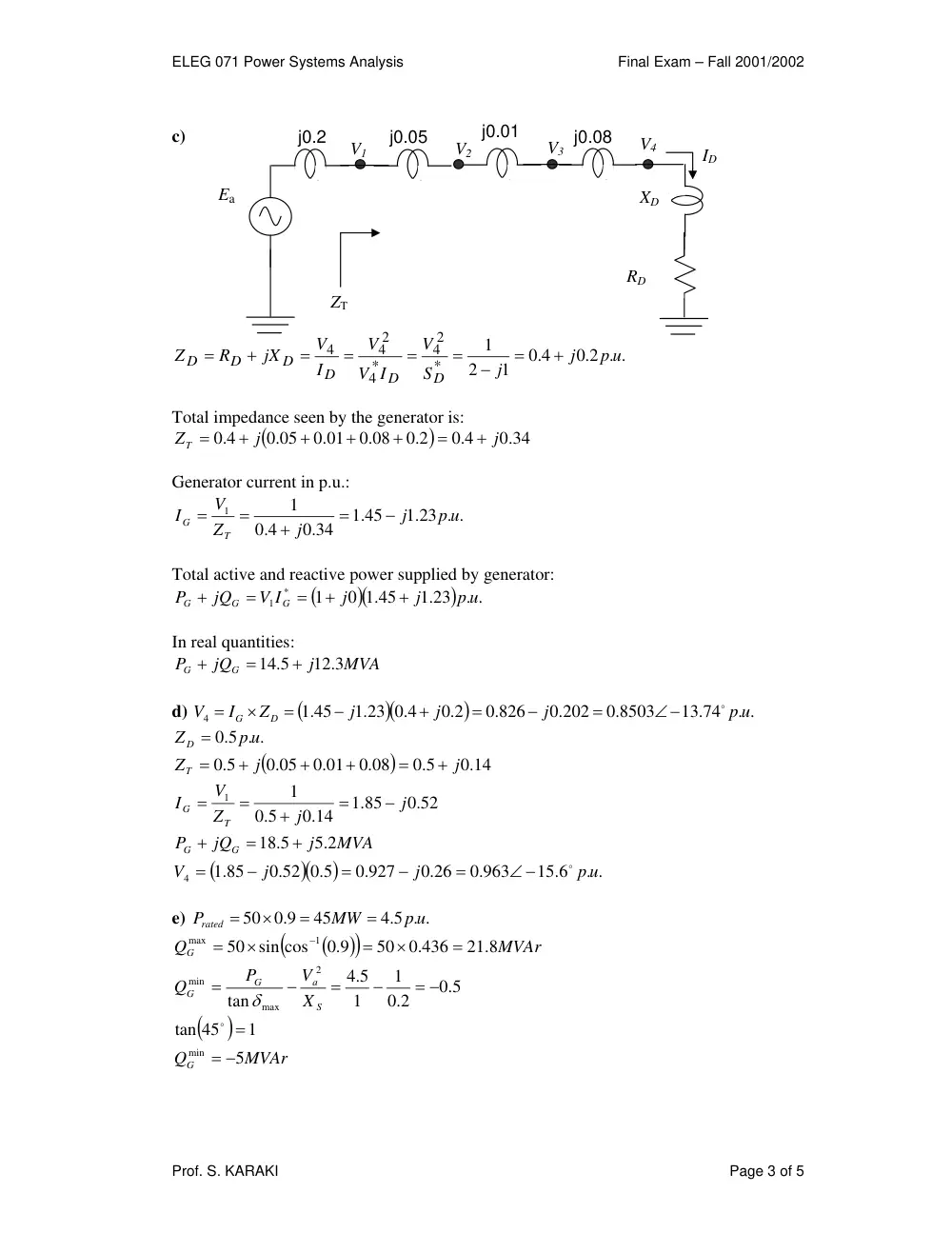 EECE 471 Final Solution, Fall 2001, page 3