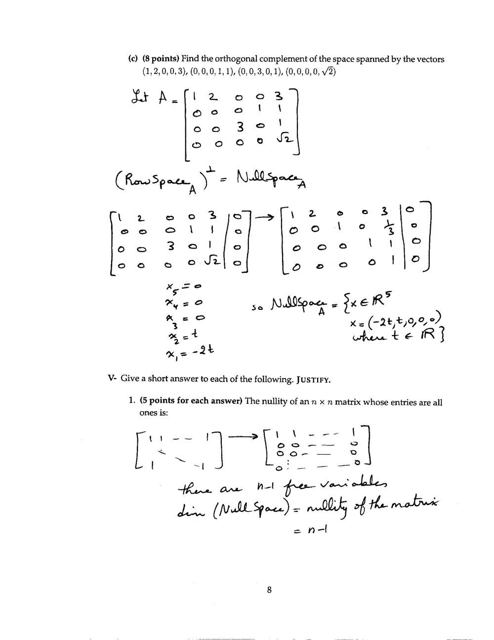 MATH 218 Final with Solution, Spring 2017, page 8