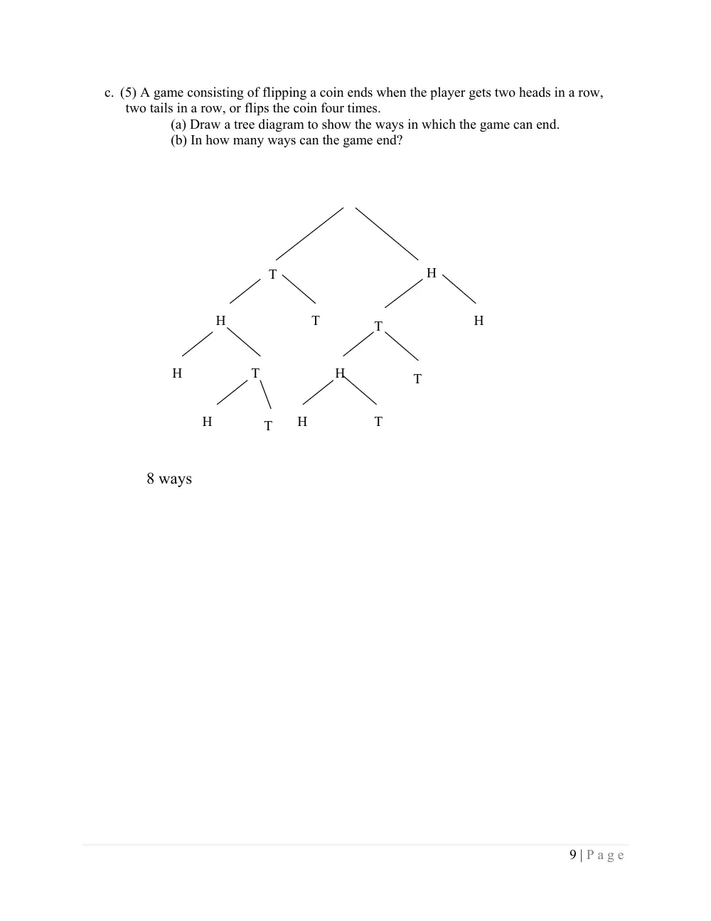 CMPS 211 Exam 2 Sample with Solution, Fall 2010, page 9