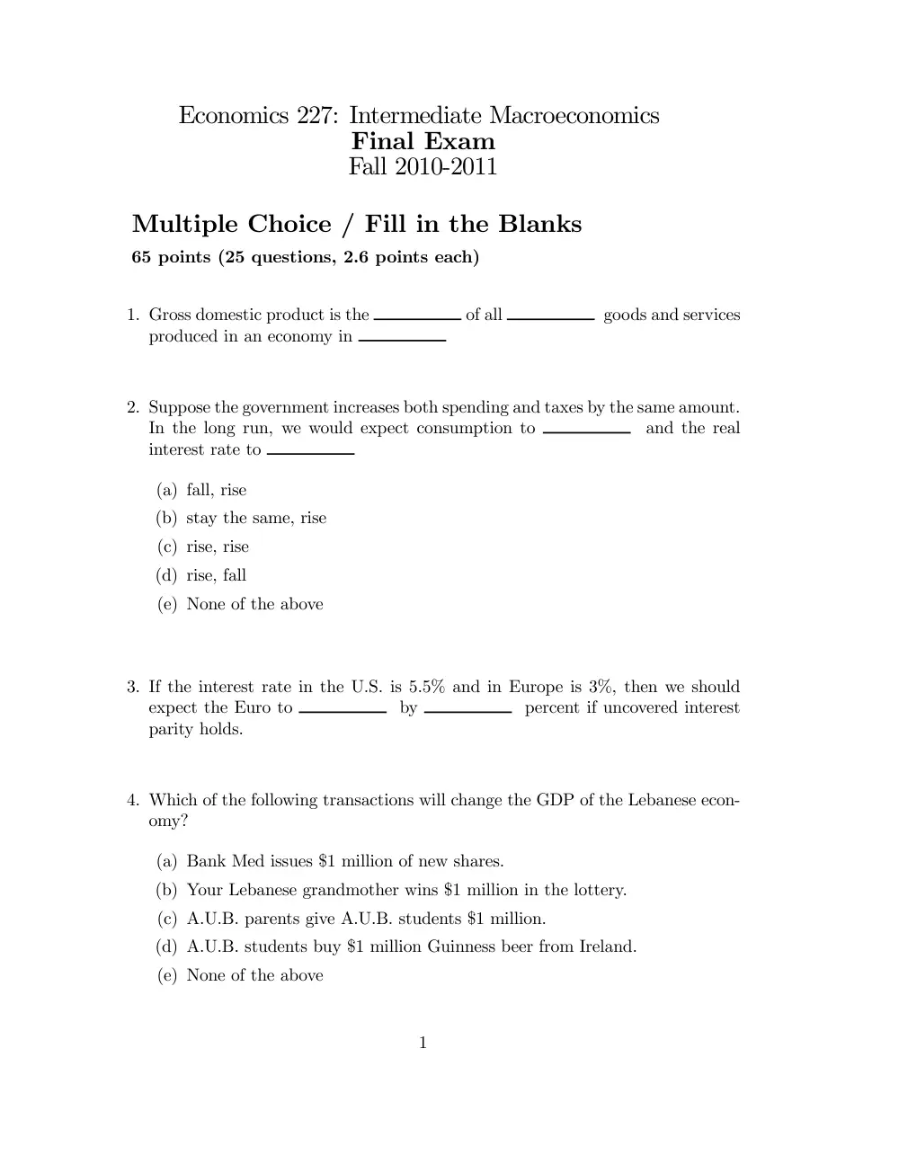 ECON 227 Final, Fall 2010, page 1